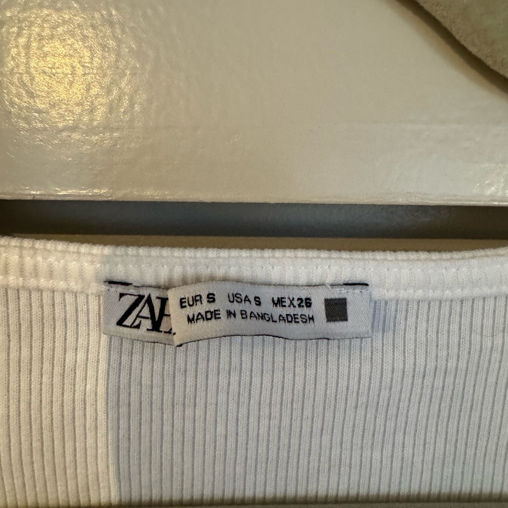 Zara White Crop Top - Picture 3 of 4